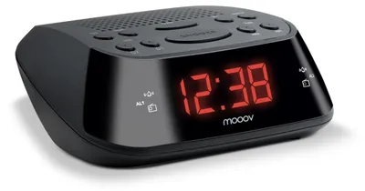 Zdjęcie produktu dla Radiobudzik z podwójnym alarmem - FM - Dwa alarmy - Wyświetlacz LED - Czarny