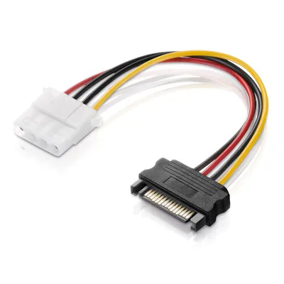 Produktbild von adaptare 34102 Netzteil-Adapter-Kabel 15-polig SATA-Anschluss auf 4-polig IDE schwarz