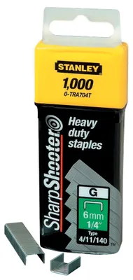 Obrázek produktu pro Stanley 1-TRA704T, Sada svorek, šroubů a hřebíků, 1000 kusů, 6 mm, TR150HL TR250 TRE550 PHT150 TR110, Krabice