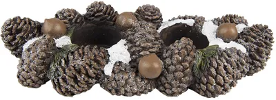 Obrázek produktu pro Clayre & Eef 6PR4819, svícen ve tvaru borovice, 27x11x6 cm, hnědý