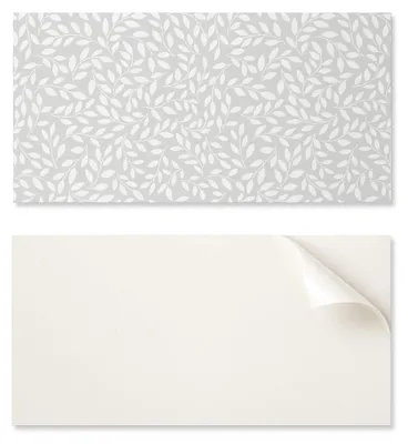 Obrázok produktu pre Samolepiaca vinylová dekoratívna doska s potlačou, 120 x 60 cm, s jemným vzorom listov