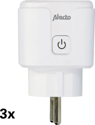 Produktbild von Alecto SMART-PLUG10 3 - Smart WLAN Steckdose 16A 3680W - 3 Stück - Weiß
