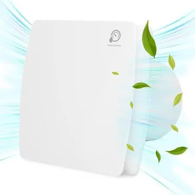 Immagine prodotto di Ventilatore da parete con timer e sensore di umidità - funzionamento silenzioso - bianco - plastica ABS - diametro 100 mm