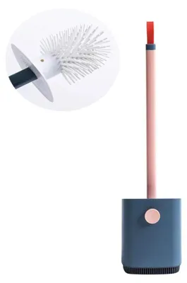 Produktbild von Solidchoice – Toilettenbürstenset mit TPR-Borstenkopf und langem Stiel