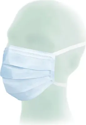 Produktbild von Suavel® Comfort Plus, OP-Maske zum Binden, blau, 1 Packung = 50 Stück