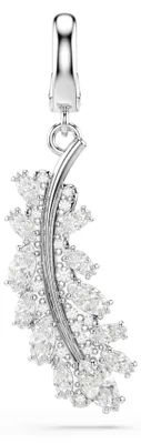 Produktbild von Swarovski Vienna Charm, Verschiedene Schliffe, Feder, Weiß, Rhodiniert