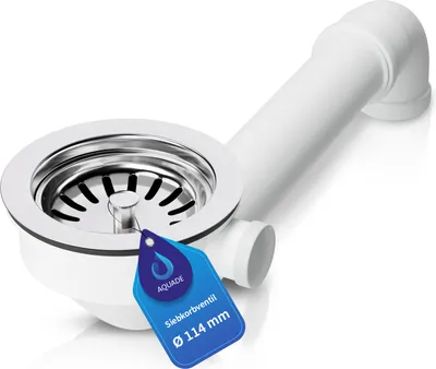 Produktbild von Siebkorbventil AQUADE Ø 114 mm mit Raumschaffer 1 Zoll Anschluss für Überlauf