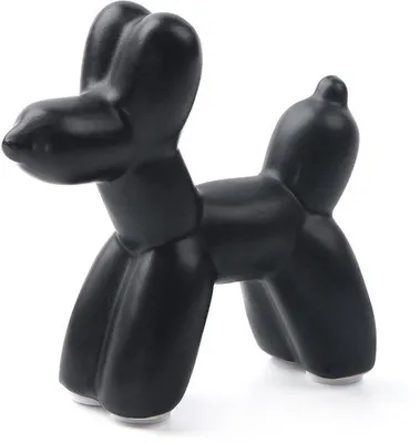 Image de Statue de chien en céramique, petite, faite main, moderne, décoration