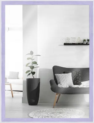Produktbild von Violetter Wandspiegel 30x45 cm aus Massivholz MendeFrames H080