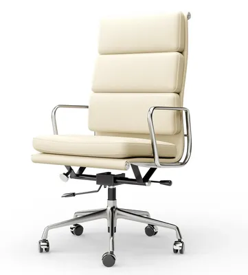 Productafbeelding van Bureaustoel – Ergonomische Directiestoel met Wieltjes – Comfortabele Draaistoel met Lederlook