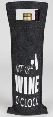 Produktbild von 24x Filz Flaschentasche Sprüche Wein Schutz Getränke Tisch Tragen Küchen Tüte