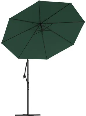 Image de Toile de parasol 350 cm, résistante aux UV - Grande toile de parasol verte à 8 baleines