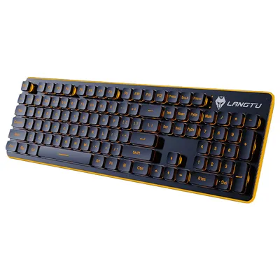 Produktbild von Gaming-Tastatur, Farbe 104 Tasten, LED-Hintergrundbeleuchtung, leise Tastatur, geeignet zum Lernen, Spielen, Schwarz