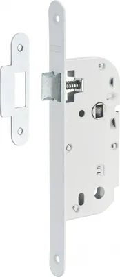 Image de Serrure encastrable pour porte intérieure, fouillot 6x9mm, bout ronds, blanc - THIRARD