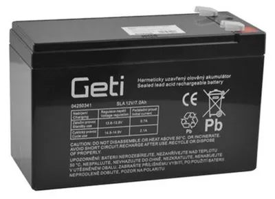 Productafbeelding van 12V 7.0Ah loodaccu van GETI (connector 6,35 mm)
