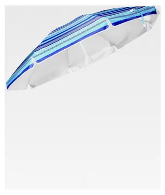 Produktbild von Alu Sonnenschirm mit UV 50+ Schutz - knickbarer Schirm mit 200 cm Durchmesser - Strandschirm mit stabilem Erdspieß
