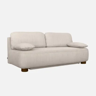 Produktbild von sweeek - 3-Sitzer Schlafsofa mit Cordbezug - Greige