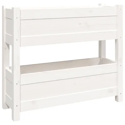 Immagine prodotto di vidaXL Fioriera bianca 77x25x66 cm in legno di pino massiccio