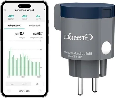 Produktbild von Smartes Außenschalter mit Alexa, Wi-Fi, Stromzähler und Tuya-App - 16A 24GHz