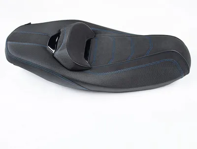 Image de Coussin de selle pour moto, design confortable, installation facile, bleu