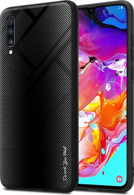 Obrázok produktu pre Cadorabo puzdro pre Samsung Galaxy A70 / A70s ochranný kryt v čiernej farbe puzdro na mobilný telefón TPU puzdro kryt puzdro tvrdené sklo