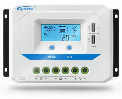 45A Solar-Laderegler 12V/24V mit LCD und USB