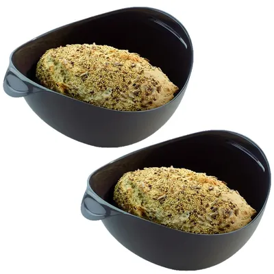 Produktbild von Brotbackformen, Brotbackschale (2 Stück), Silikon-Brotbereiter, Silikon-Brotschüssel Kastenform für hausgemachtes Brot backen, 30x20x11.5cm