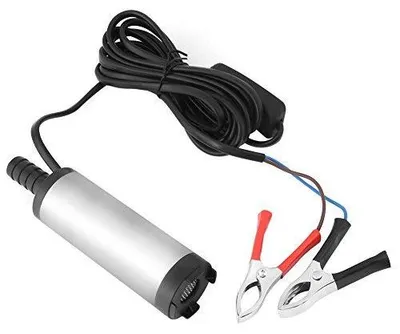 Zdjęcie produktu dla Pompa zanurzeniowa ze stali nierdzewnej, 12 V, średnica 3,8 cm, do wody i oleju napędowego