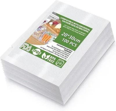 Produktbild von Vakuumbeutel für Lebensmittellagerung und Kochen - BPA-frei - 100 Beutel (20 x 30 cm)