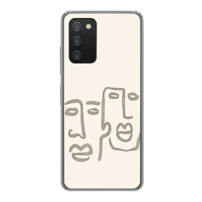 Produktbild von MuchoWow® Handyhülle Schutzhülle Hülle für Samsung galaxy a73 Gesicht - Abstrakt - Strichzeichnung Silikon Softcase Handy Hülle - Handyhülle