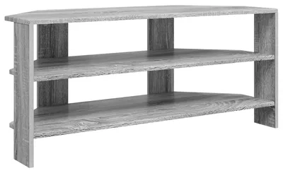 Immagine prodotto di Mobile TV ad angolo vidaXL, 102x40,5x45 cm, realizzato in legno impiallacciato effetto Sonoma grigio
