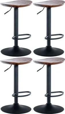 Produktbild von 4er Set Barhocker Skelde walnuss