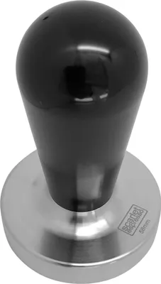 Produktbild von scarlet espresso | Tamper »Elegante« für Barista; mit ergonomischem Griff aus Aluminium und präzisionsgefertigter Edelstahlbasis; zur perfekten Extraktion mit Siebträgermaschinen, Größe:Set (58 mm + Tamperablage), Farbe:Schwarz