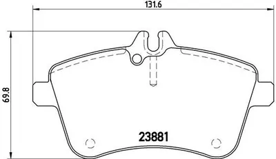 Produktbild von Brembo Bremsbelagsatz, Scheibenbremse Vorderachse P 50 057