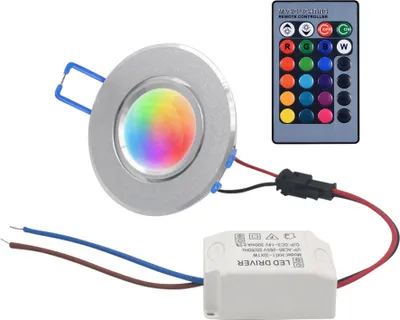 Produktbild von 3W LED Schwenkbar Einbaustrahler Panel RGB Dimmbar Strahler Deckenleuchte Einbauleuchte Deckenlicht mit Fernbedienung