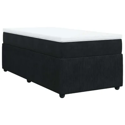 Produktbild von vidaXL Boxspringbett mit Matratze Schwarz 100x200 cm Samt