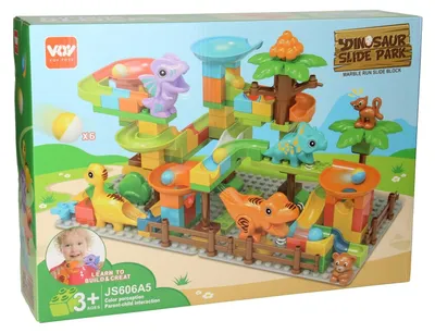 Obrázok produktu pre Stavebnice Bloky a guľôčková dráha Dino