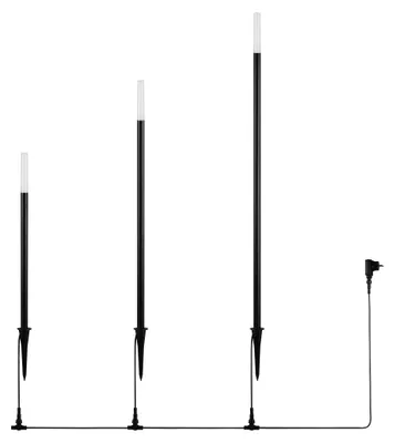 Productafbeelding van Reality Leuchten 3-delige set LED-buitenverlichting, model STICK