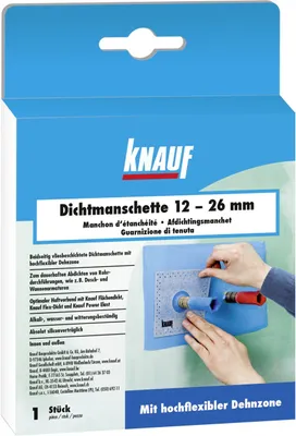 Produktbild von Knauf Dichtmanschette blau, 10 x 10 cm