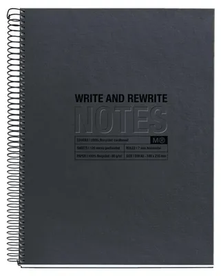 Produktbild von MIQUELRIUS Notizbuch Eco Design 4 A5 liniert Spiralbildung schwarz