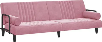 Obrázok produktu pre vidaXL Rozkladacia pohovka s podrúčkami Pink Velvet