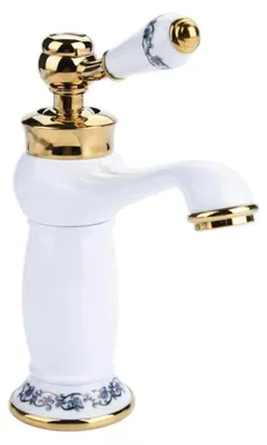 Immagine prodotto di Solidchoice - Rubinetto per lavabo in stile retrò con manopola in Vetroceramica, ideale per il bagno