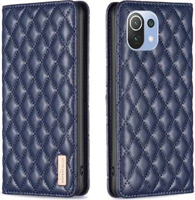 Obrázek produktu pro Xiaomi Mi 11 Lite Case, Elegantní kožené pouzdro typu kniha s flipem a stojánkem pro Xiaomi Mi 11 Lite Blue
