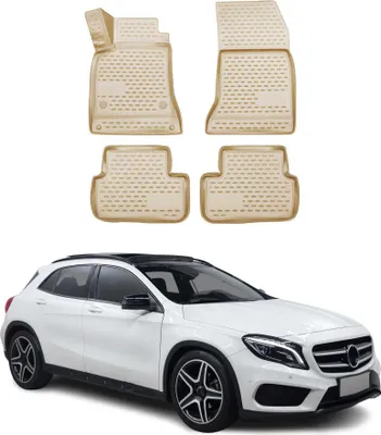 Immagine prodotto di OMAC Gummimatten Fußmatten für Mercedes GLA Klasse 2013-2025 TPE Matten Beige 4x