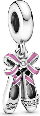 Produktbild von Pandora 798339CZ Charm-Anhänger Pink Ballerina Shoes Sterling Silber