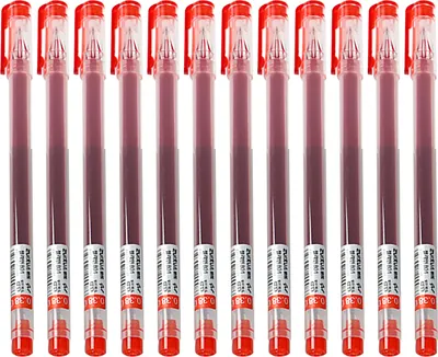 Produktbild von 12pcs Gel Ink Stift 0,38 mm Stationerie Büro DIY Sketching Schreibwerkzeug-Rot