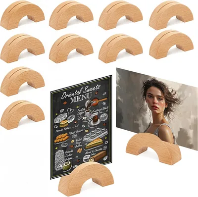 Produktbild von Tischkartenhalter 6 Stück, Buchenholz, A6 Format, für Veranstaltungen