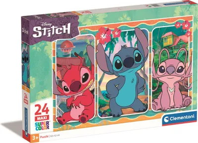 Zdjęcie produktu dla Clementoni - Puzzle maxi Disney Stitch 24 elementy - oficjalny produkt premium
