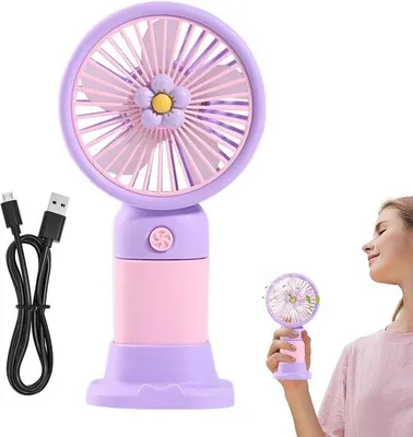 Produktbild von VHV - Mini-Ventilator - Mini-Ventilator, USB-aufladbar - USB-aufladbar, leise - ideal für Spaziergänge, Reisen und Sport