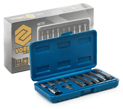 Produktbild von VOREL 66770 Schrauberbit-Satz 11-tlg Bitset Spline